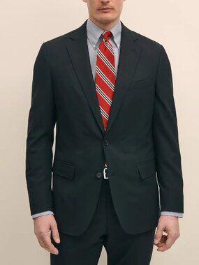 Brooks Brothers Explorer Collection Regent Fit Men's 36S Blazer Black 88% Wool